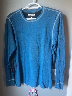Reclaim Men's Long Sleeve Crew Neck Shirt - Blue
